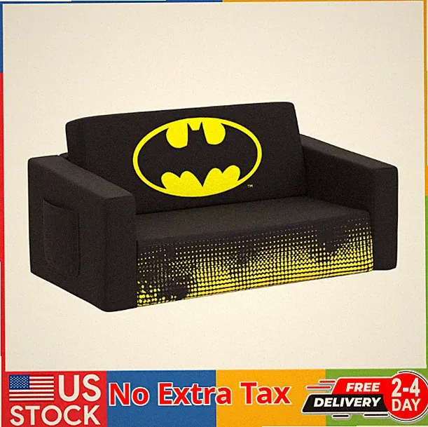 Batman Kids Sofa Convertible Couch Fold-out Chair Children Toddler Flip Out Bed