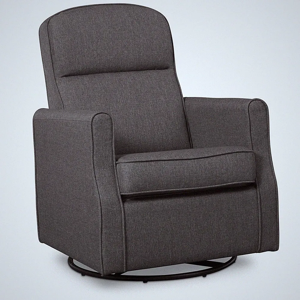 Delta Children Blair Slim Nursery Glider Swivel Rocker Chair, Charcoal