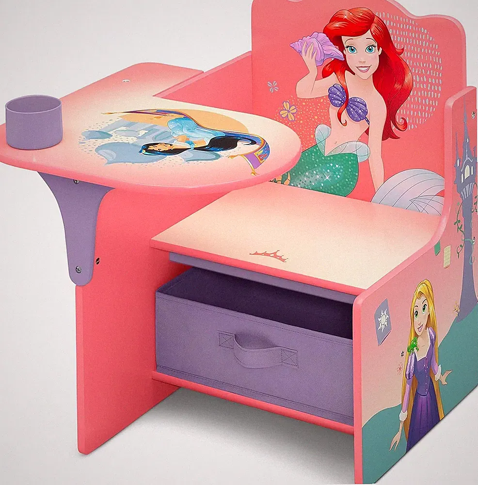 Delta Children Chair Desk with Storage Bin, Disney Princess