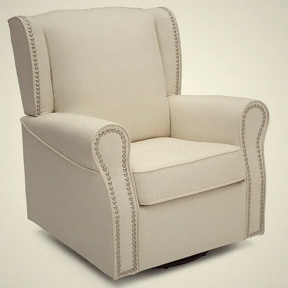 Delta Children Middleton 37.4 x 30 x 25.6 Upholstered Glider Swivel Rocker Chair