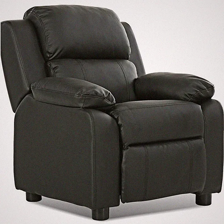 Kids Deluxe Headrest Recliner Sofa Chair with Storage Arms