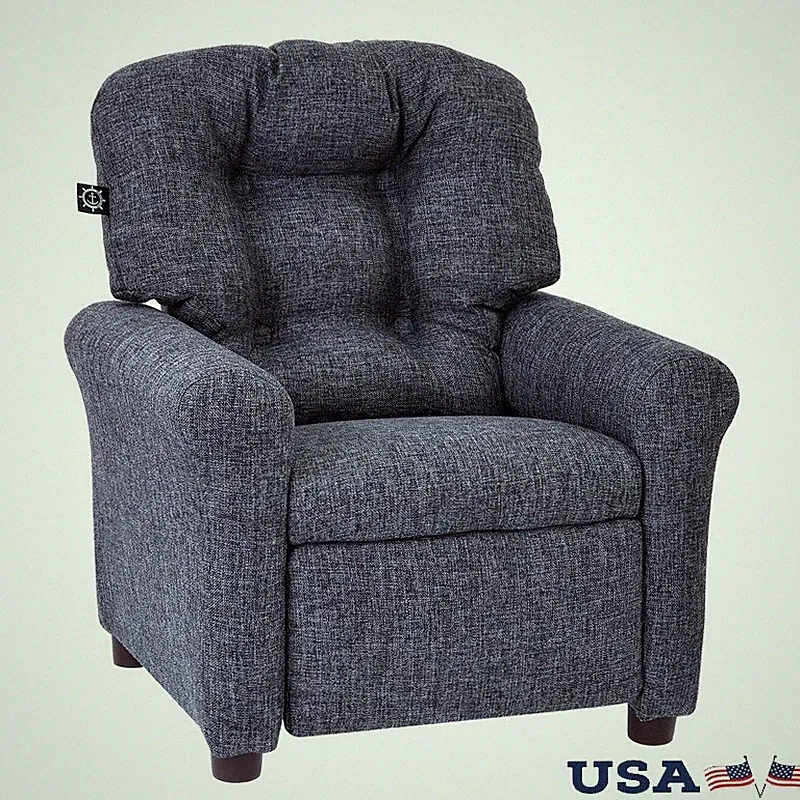 Kids Recliner Chair Toddlers Safe Comfortable Upholstered Armchair Ergonomic New