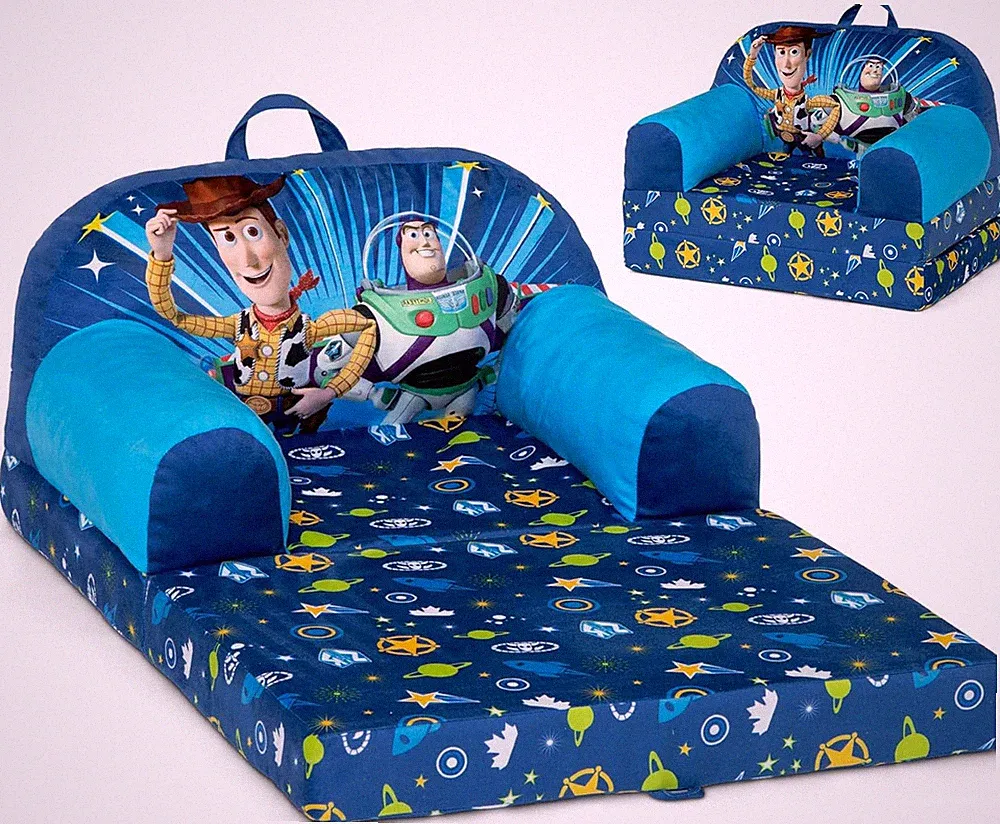 Toy Story Cozee Buddy Flip-Out Chair by Delta Children Blue for Reading Playing